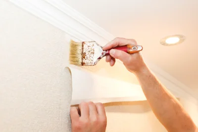 Pose de papier peint à Briare — revêtements muraux et toiles de verre